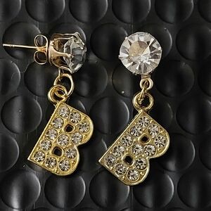 Gold Crystal Drop Earrings